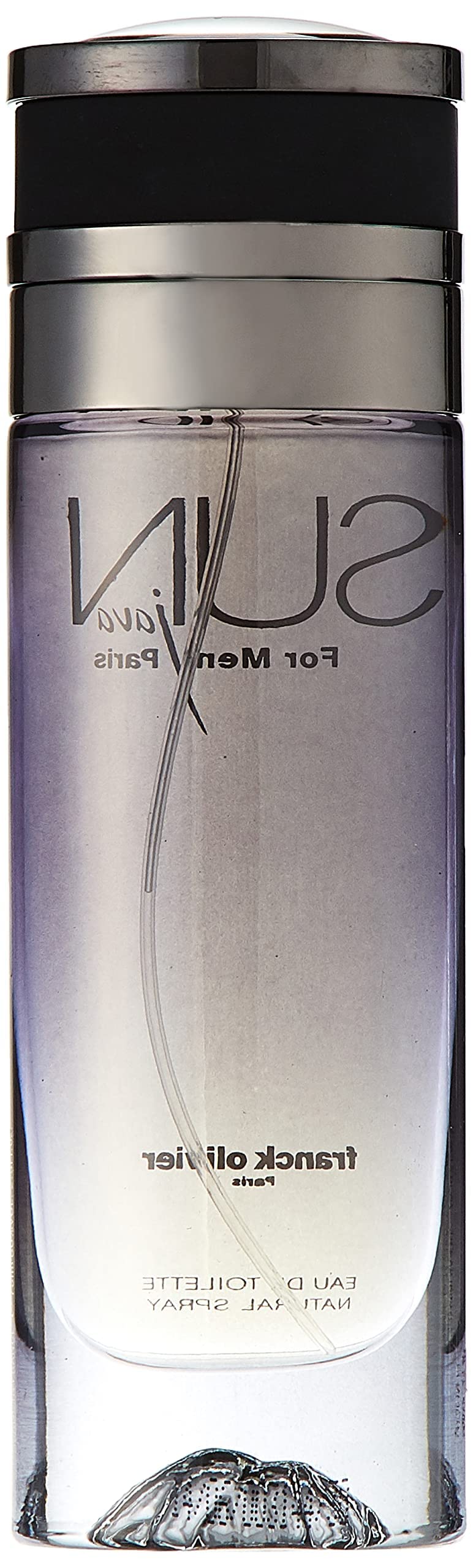 Franck Olivier Sun Java bottle side view showing sleek, travel-friendly design.