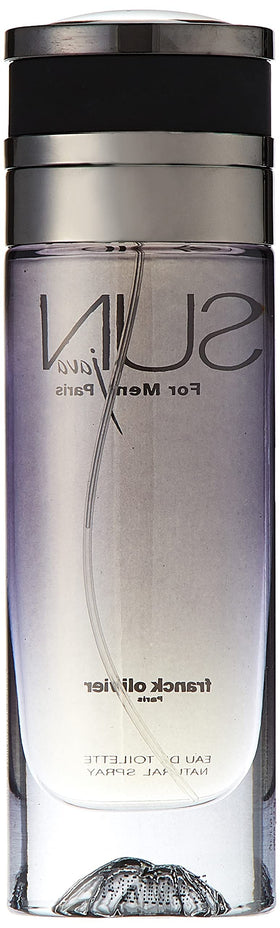 Franck Olivier Sun Java bottle side view showing sleek, travel-friendly design.