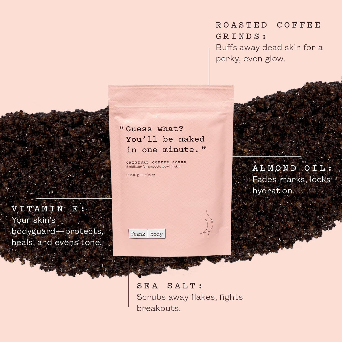 Application rub demonstrates exfoliation and even skin application