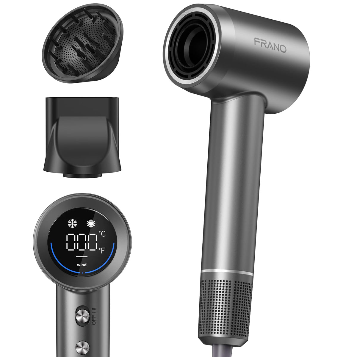 FRANO hair dryer fast-drying motor highlight for quick styling and time savings