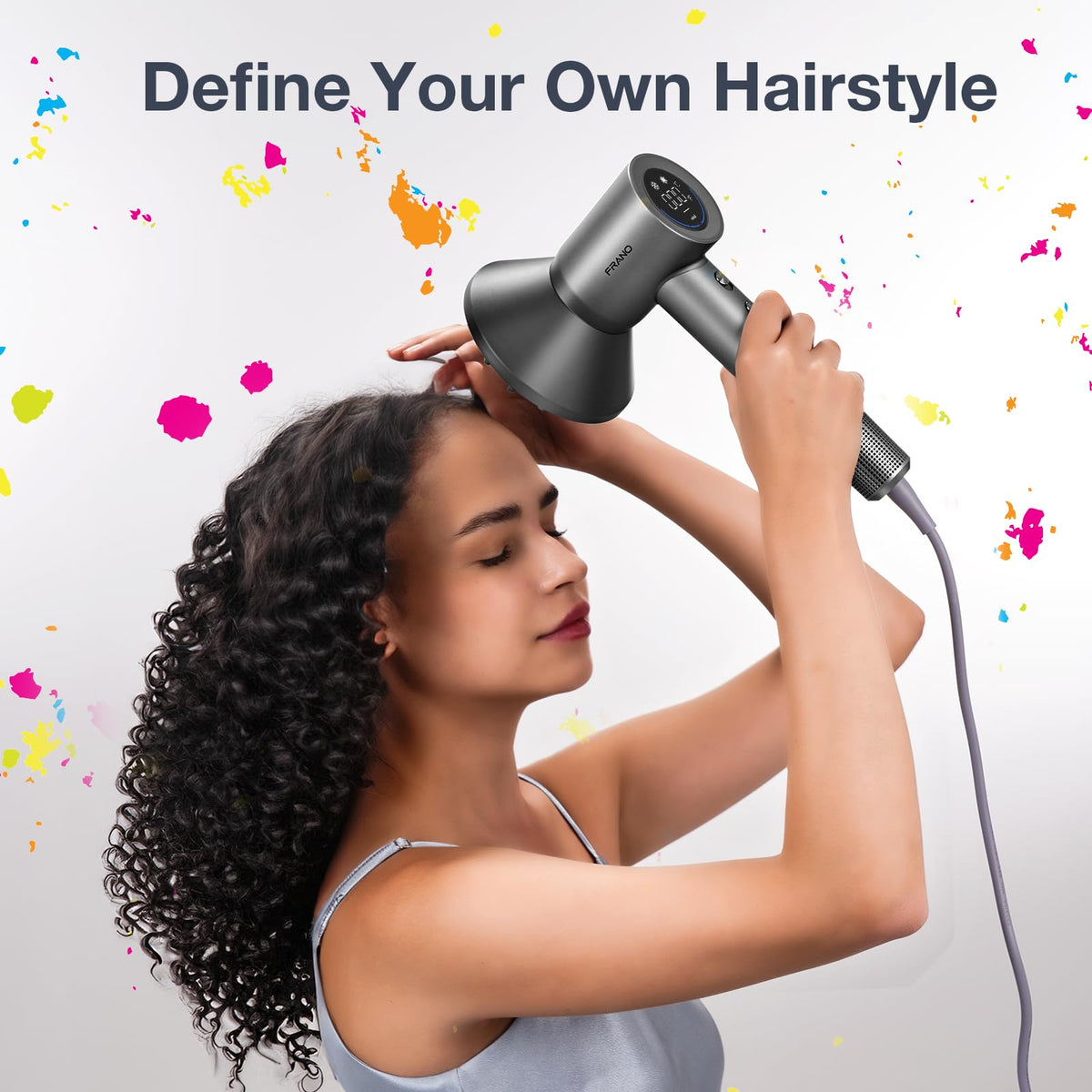 FRANO hair dryer operates quietly with low noise during drying