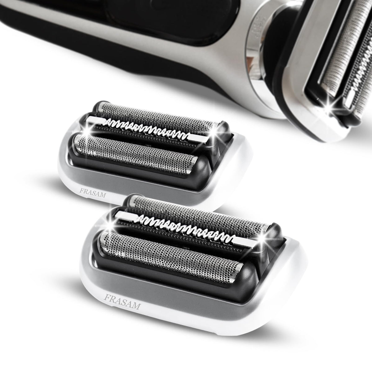 FRASAM 74S replacement head front view for compatible Series 7 shavers, precision trimming