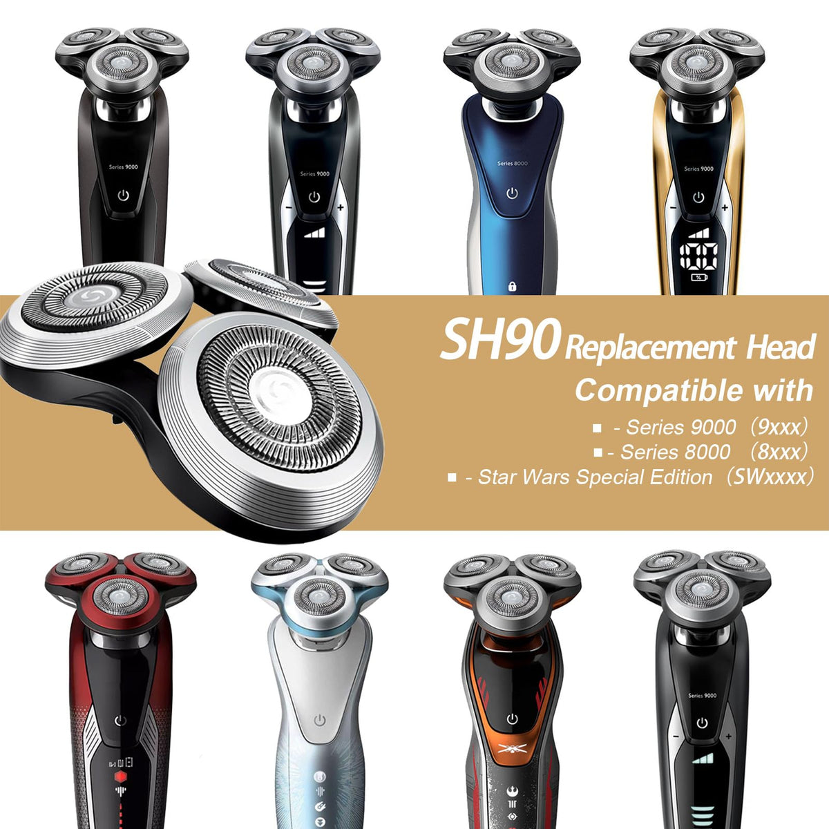 FRASAM SH90 head care-cleaning ready for rinsing after every shave.