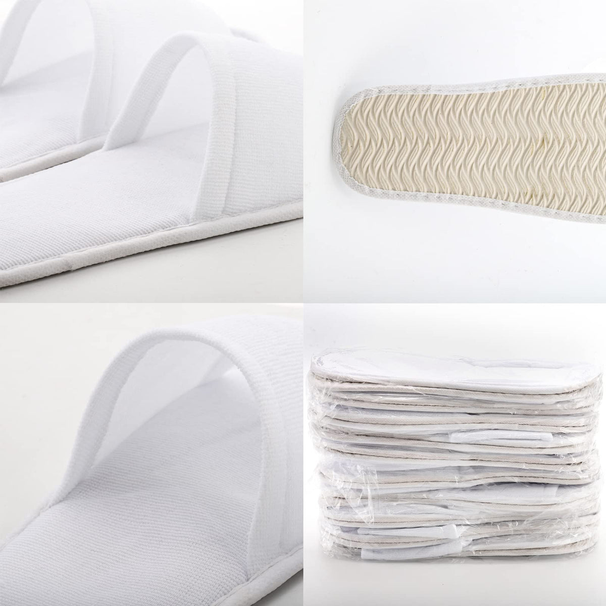 Frcctre guest slippers individually wrapped for clean, convenient guest use.