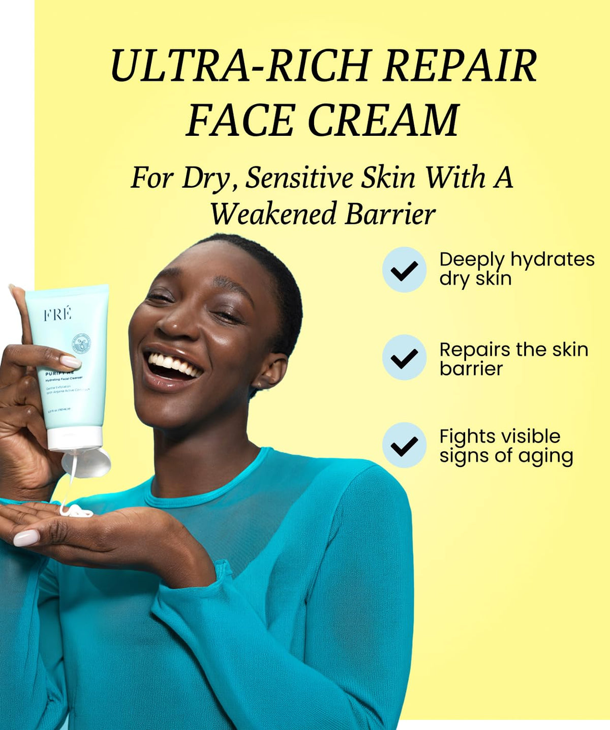 Liquid cleanser features Argania Active Complex and hyaluronic acid.