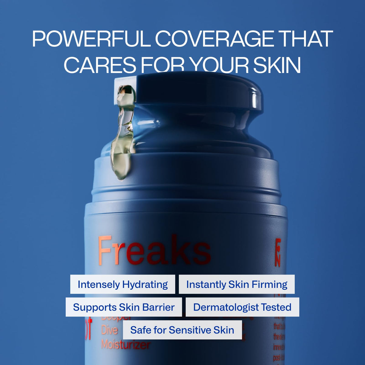 Freaks of Nature Deeper Dive Serum pump-dispense, quick daily hydration.
