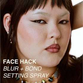 Freck FACE HACK mist dispense demonstrating ultra-fine spray ideal for makeup layering.