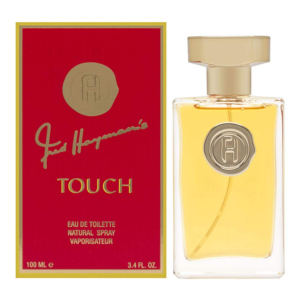 Fred Hayman Touch for Women bottle pour showcases sophisticated fragrance for daily wear.
