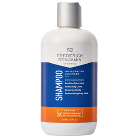 Frederick Benjamin shampoo mint lather cleanses and refreshes scalp.