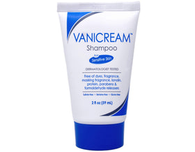 Free & Clear shampoo ingredients label shows preservative-free, gluten-free formula.