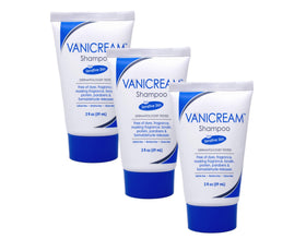 Free & Clear travel-size shampoo bottle for sensitive skin on the go.