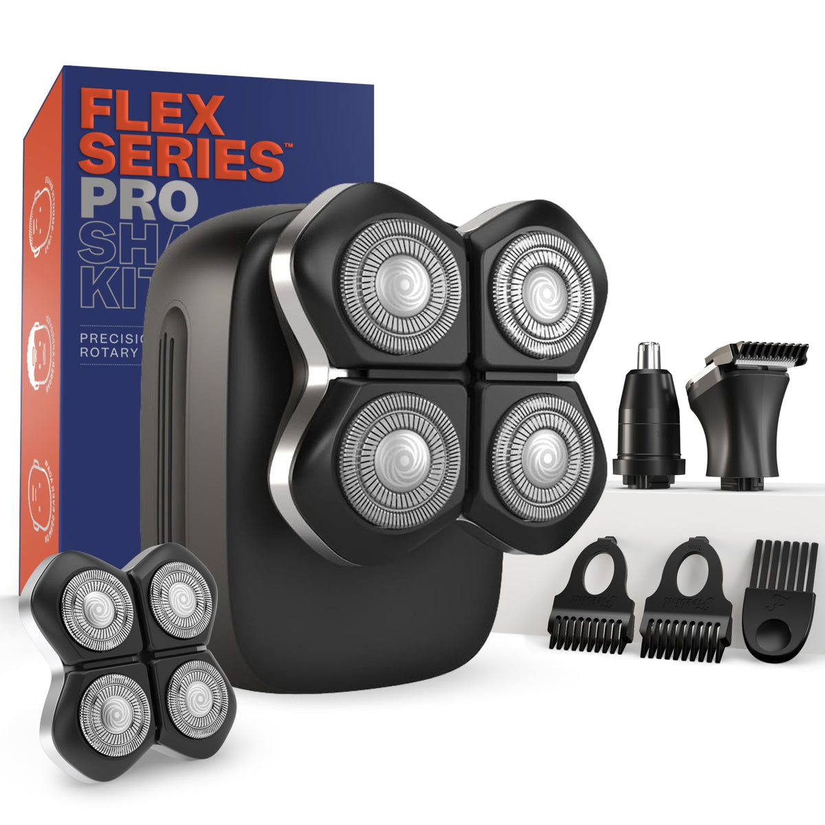 Freebird Electric Shaver front view, cordless grooming for head to body