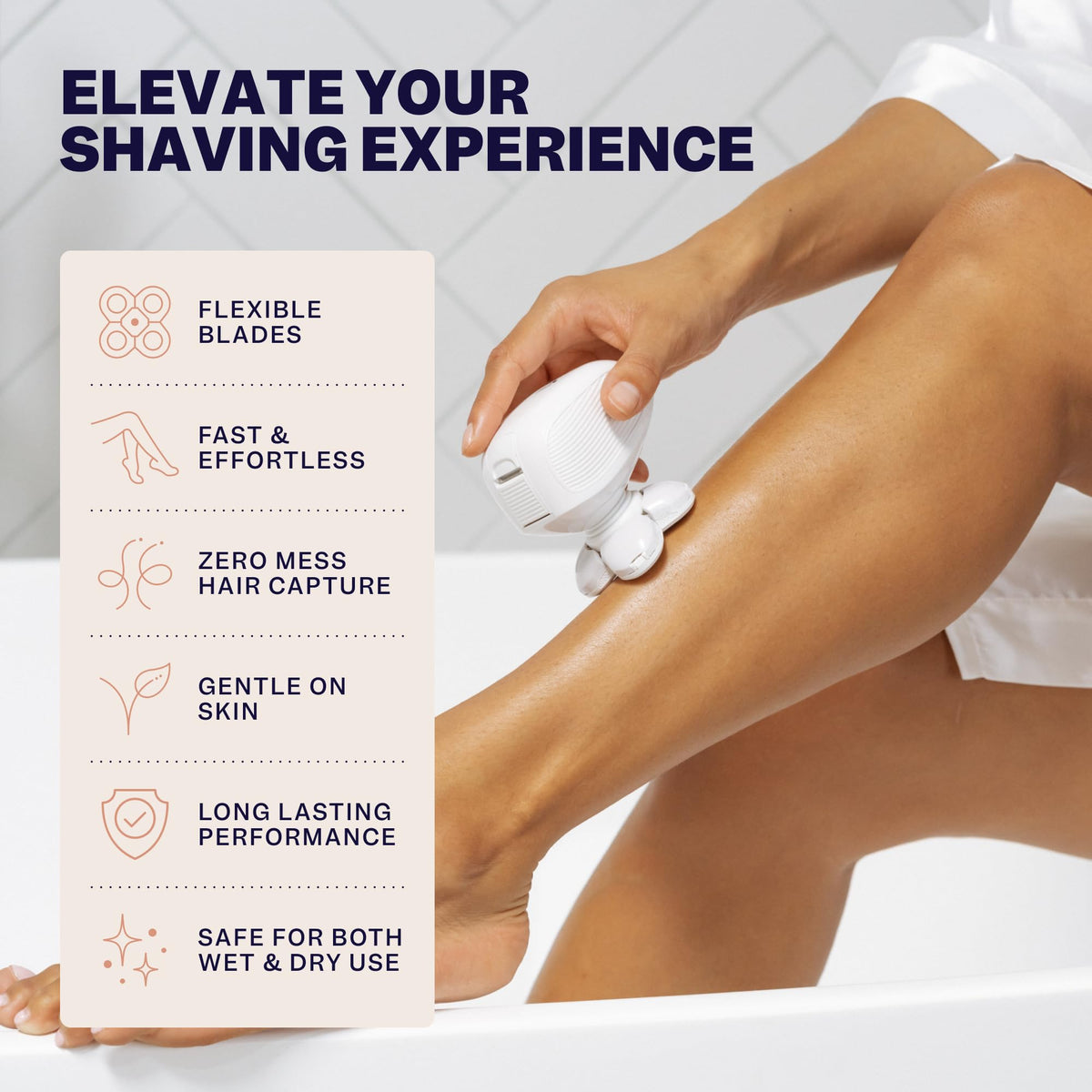 Freebird BodySmooth refill side view demonstrates easy contouring for curves and bikini line.