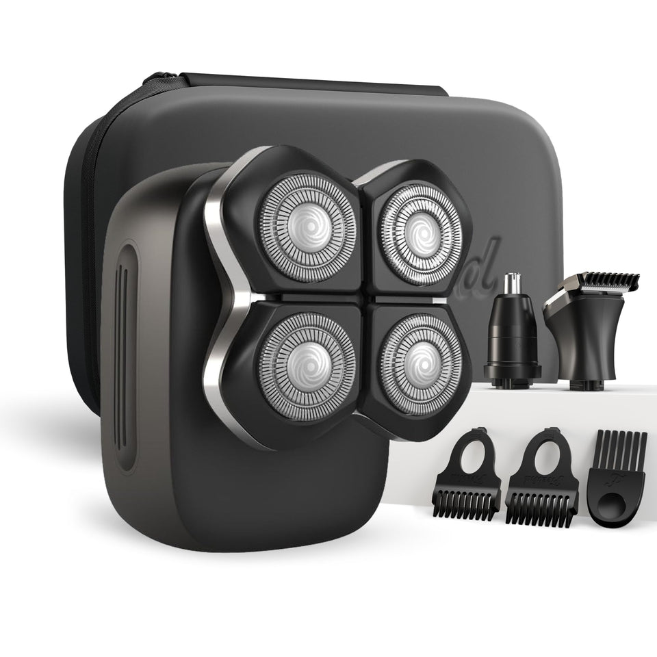 Freebird FlexSeries Pro head shaver with rotary blades for precise head grooming.