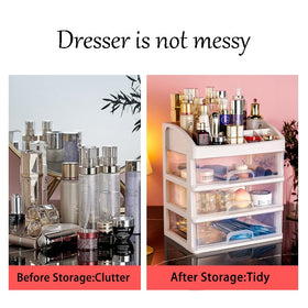Freebirdly vanity storage fits on bathroom counters or bedroom desks for neatness.