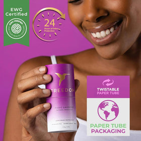 Freedom 24hr odor protection visual hints at long-lasting freshness for busy routines.