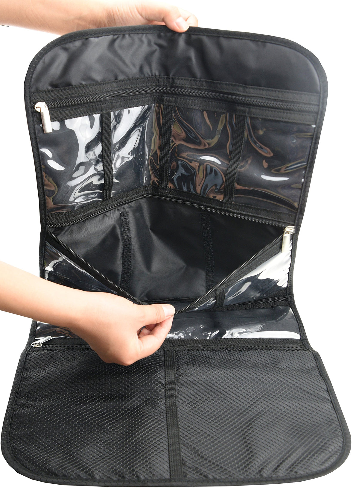 Freegrace compact bag folds flat yet expands when hung