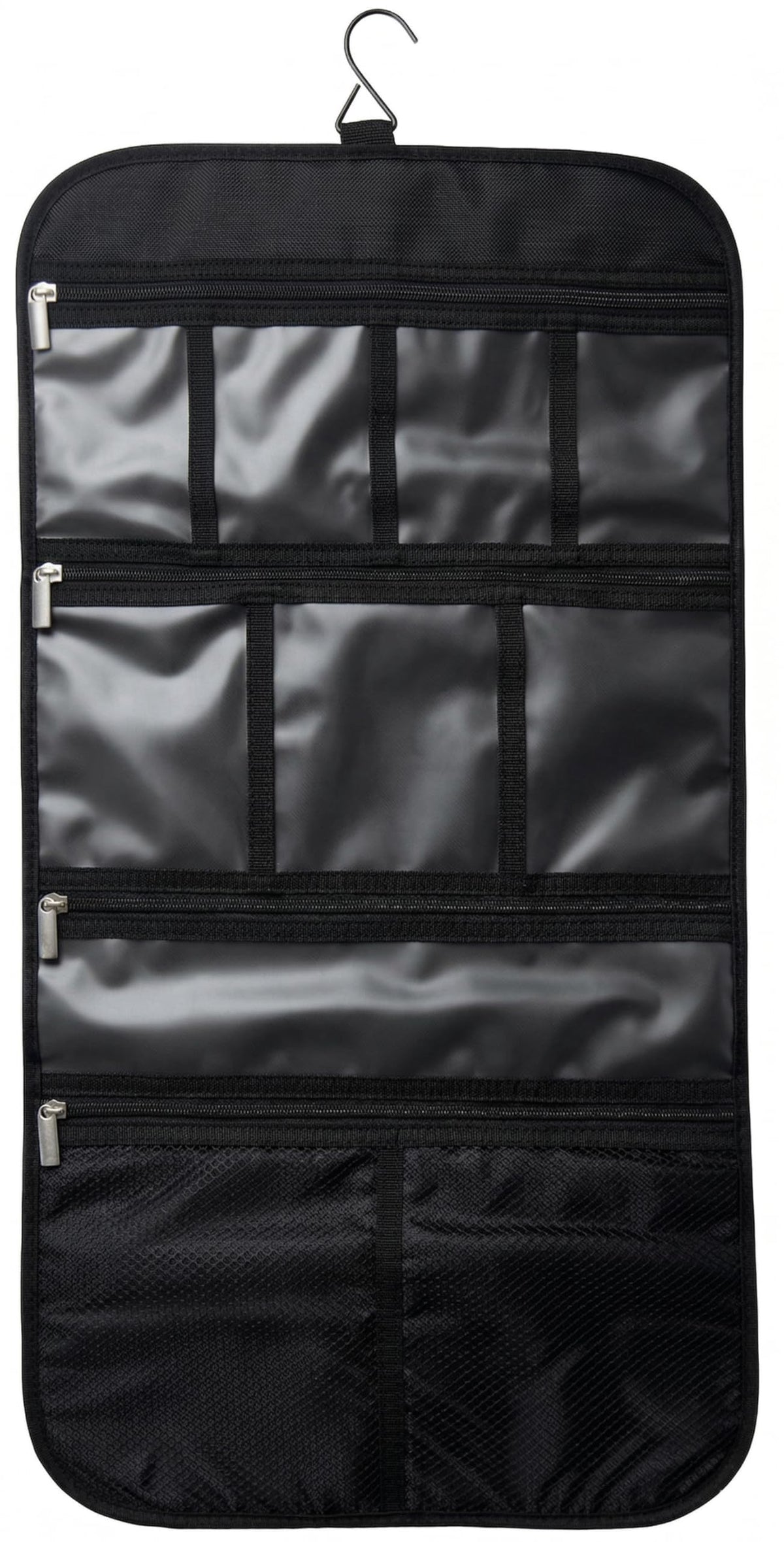 Freegrace hanging toiletry bag with hook for easy hotel bathroom access