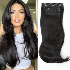 FREEMEIGE 20-inch four-clip clip-in extensions for instant volume and natural blend