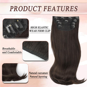 FREEMEIGE 18inch two-clip extension piece joins layered look