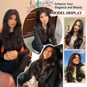 FREEMEIGE layered 20inch clip-ins create obvious volume and natural depth
