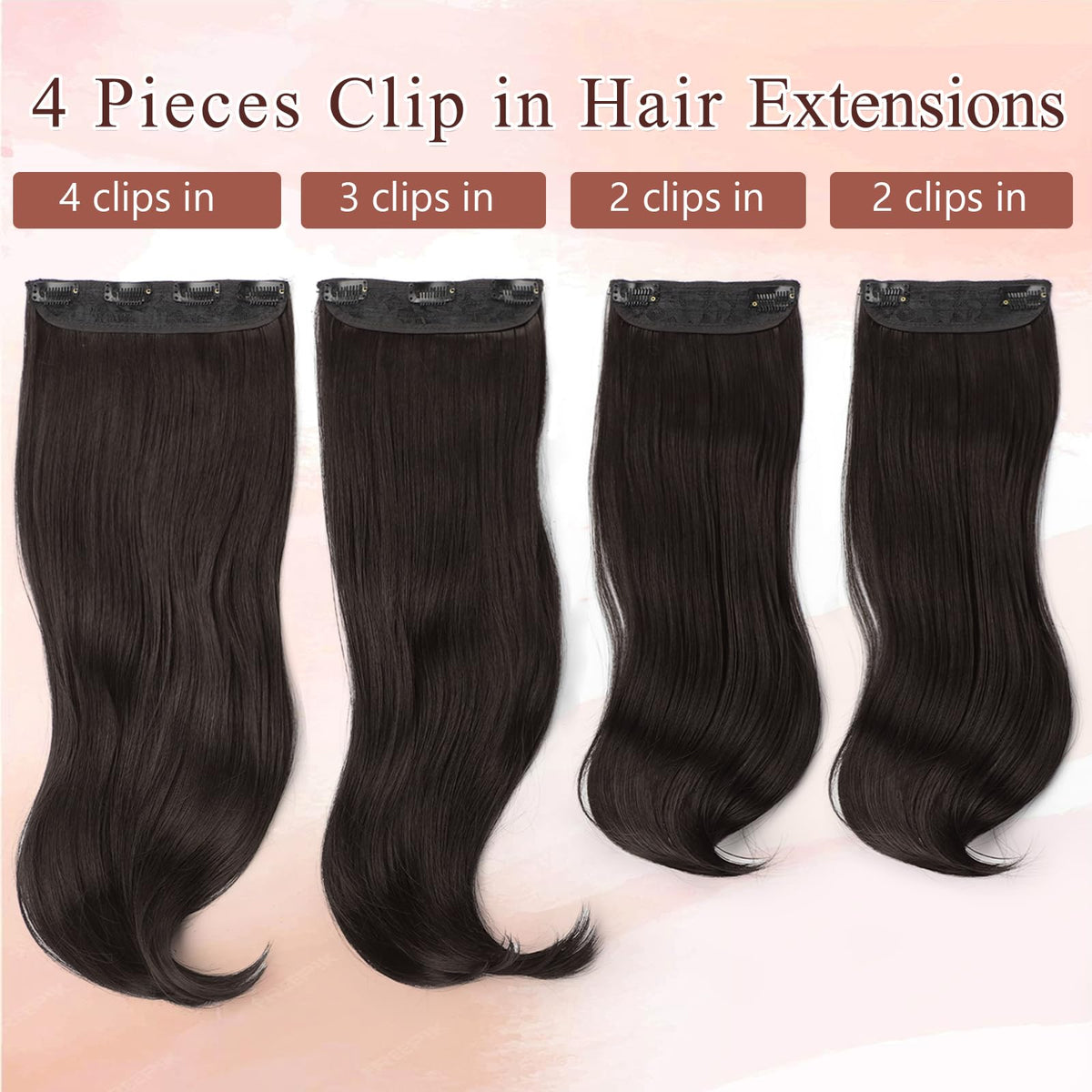 FREEMEIGE wearer demonstrates natural blend with daily clip-in styling