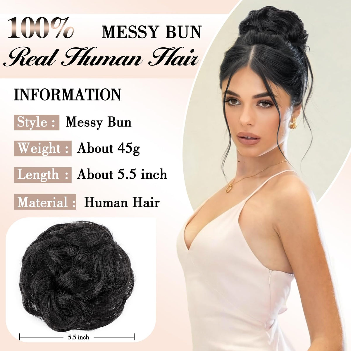 Freemeige hair bun clip close-up for secure, easy wear
