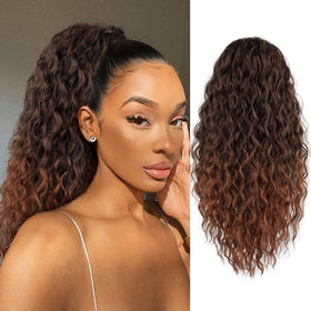FREEMEIGE ponytail drawstring 20inch adds instant volume for daily wear