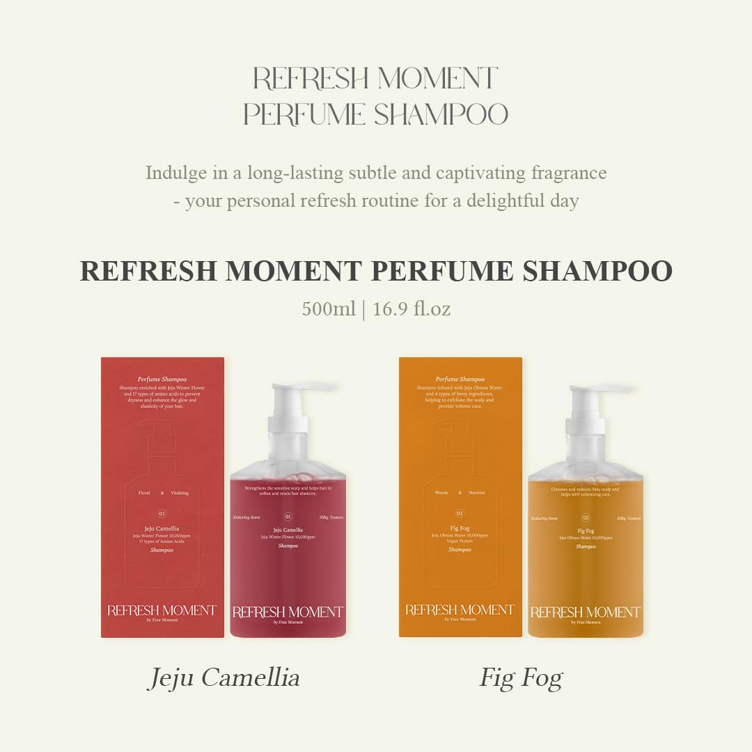 FREEMOMENT perfume shampoo application demonstrates even distribution on scalp