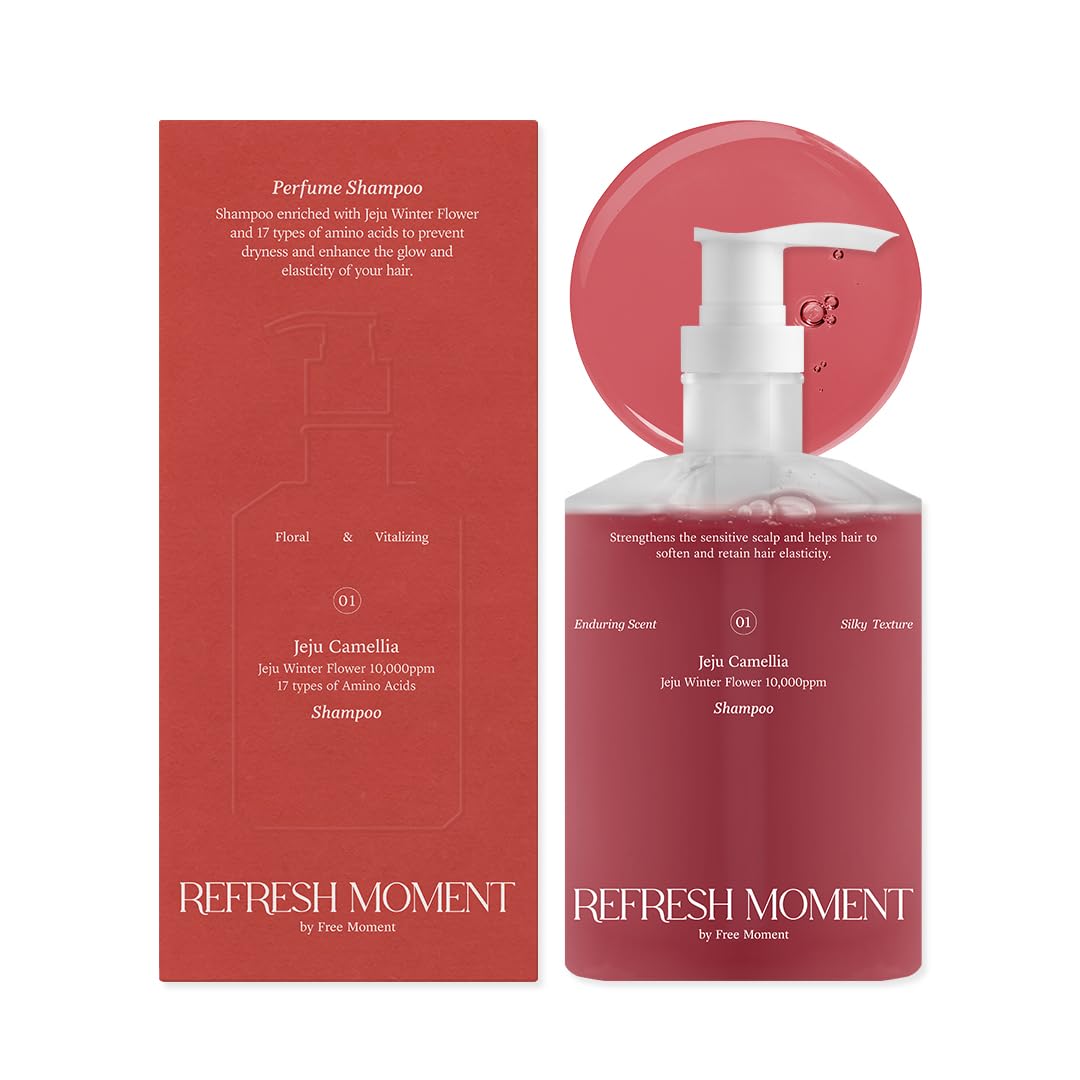 FREEMOMENT perfume shampoo bottle with elegant packaging and floral notes
