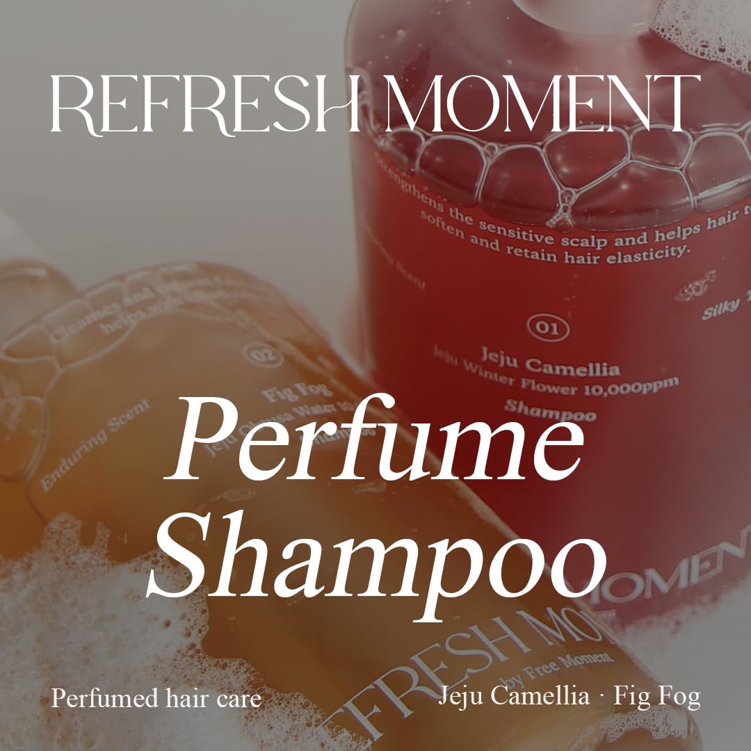 FREEMOMENT perfume shampoo foam on hair for gentle cleansing and fragrance