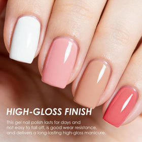 FreeORR 3-in-1 gel pen application shows one-step polish without base or top coats.