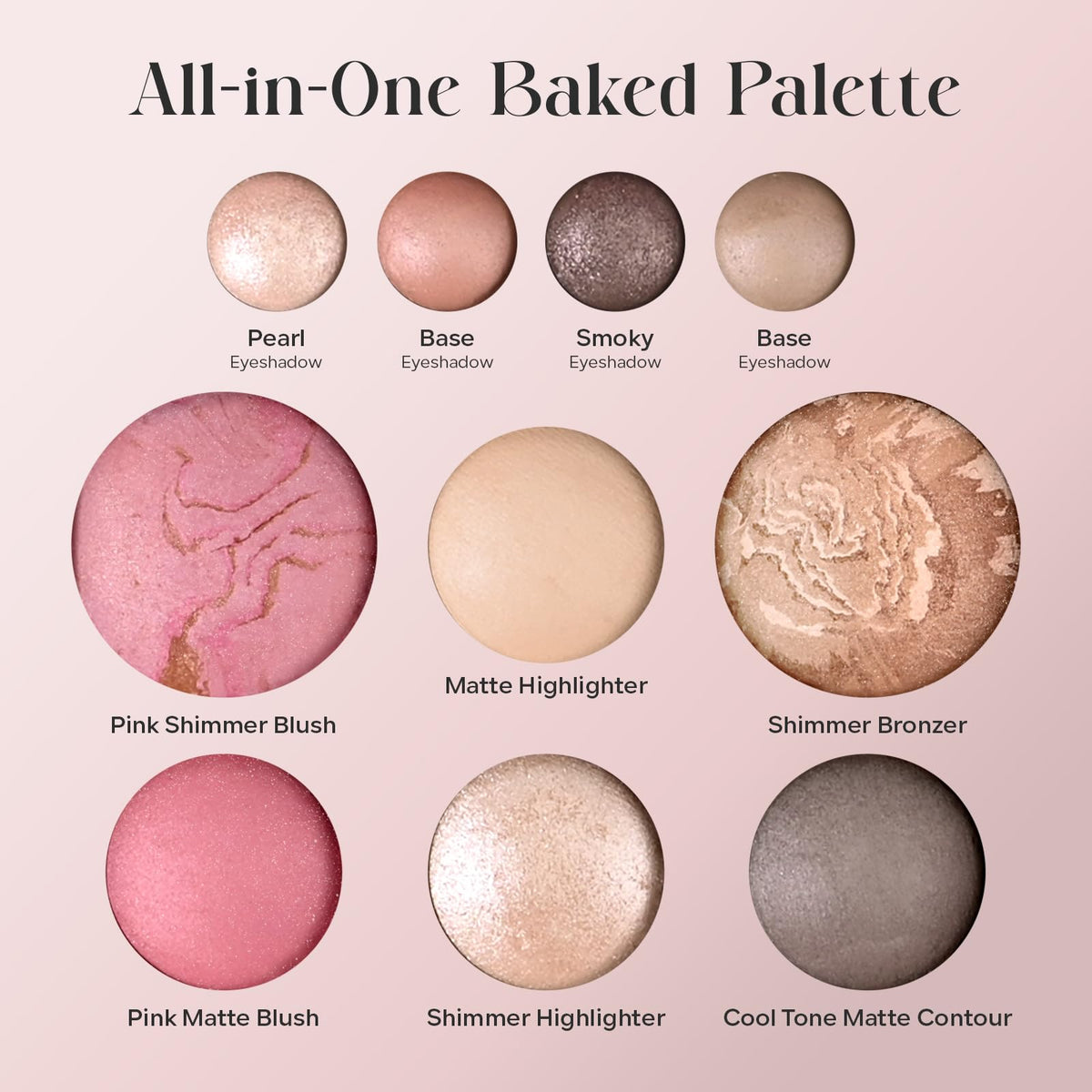 FREEORR Baked blush matte for natural rosy flush.