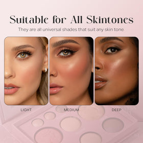FREEORR Baked blush shimmer for radiant, soft-cheek glow.