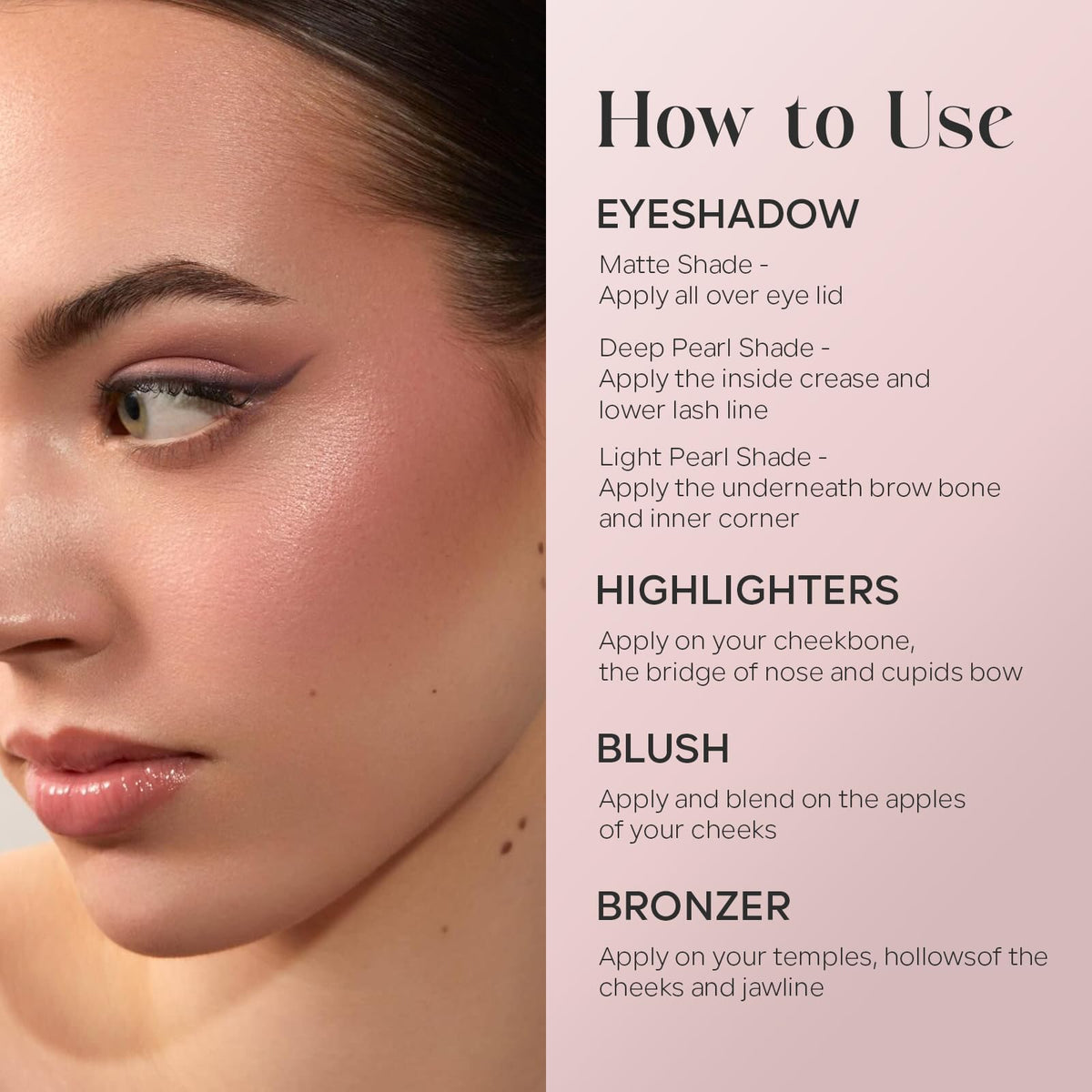 FREEORR Baked bronzer matte for sculpted definition.