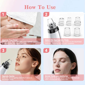 FREESHOW Blackhead Pore Vacuum USB-rechargeable, for cordless convenience.