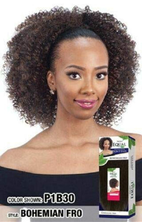 Close-up of FreeTress Equal texture showing soft fiber and natural shine