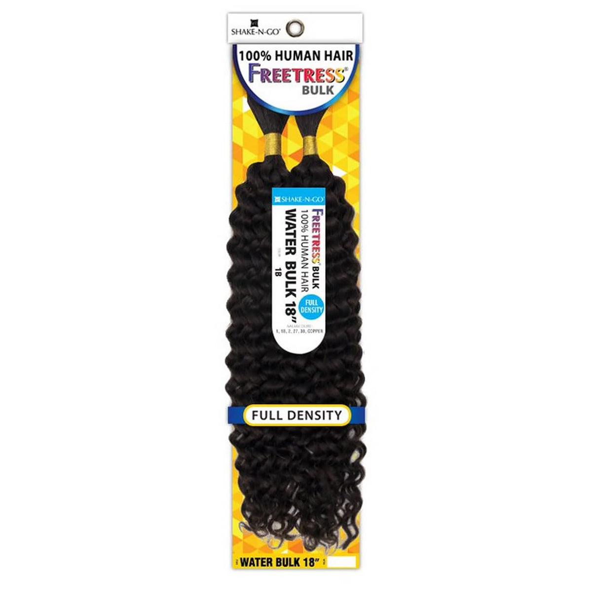 FreeTress Water Bulk 18in braids in 1B Off Black offer full density for lasting styles.