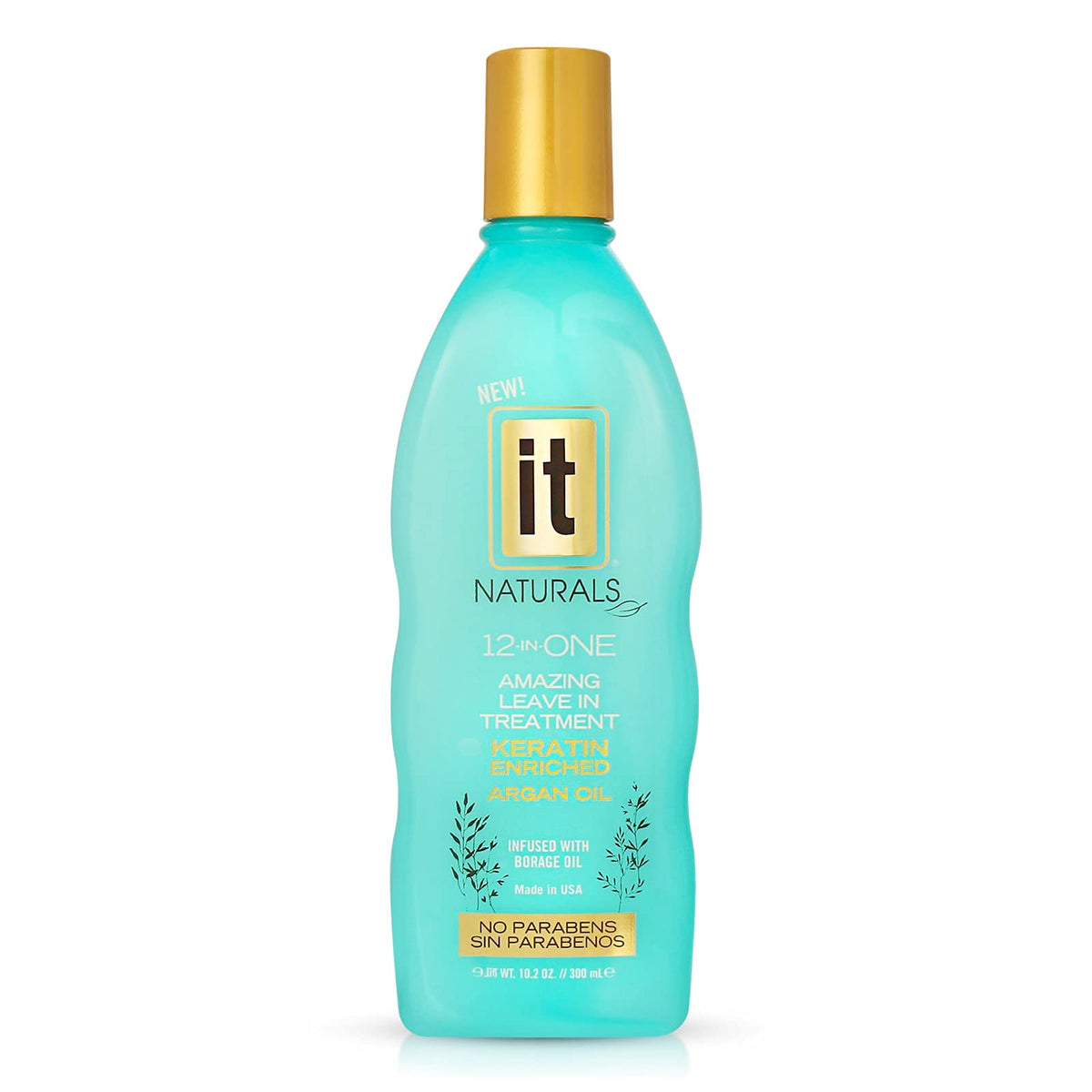 Freeze It It Naturals bottle pump shows keratin-enriched formula for smooth hair