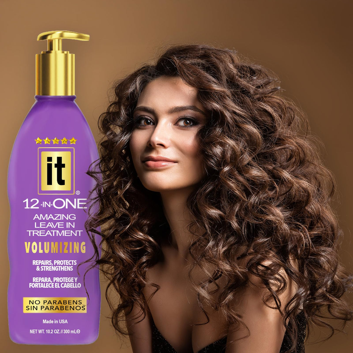 Freeze It leave-in bottle pump close-up for smooth, voluminous styling