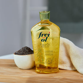 Pharmacy-quality Frei Oel Shaping Oil supports firming during postnatal recovery