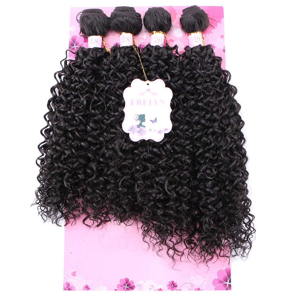 Frelyn Kinky Curly Bundles 18-inch pack close-up texture for natural look