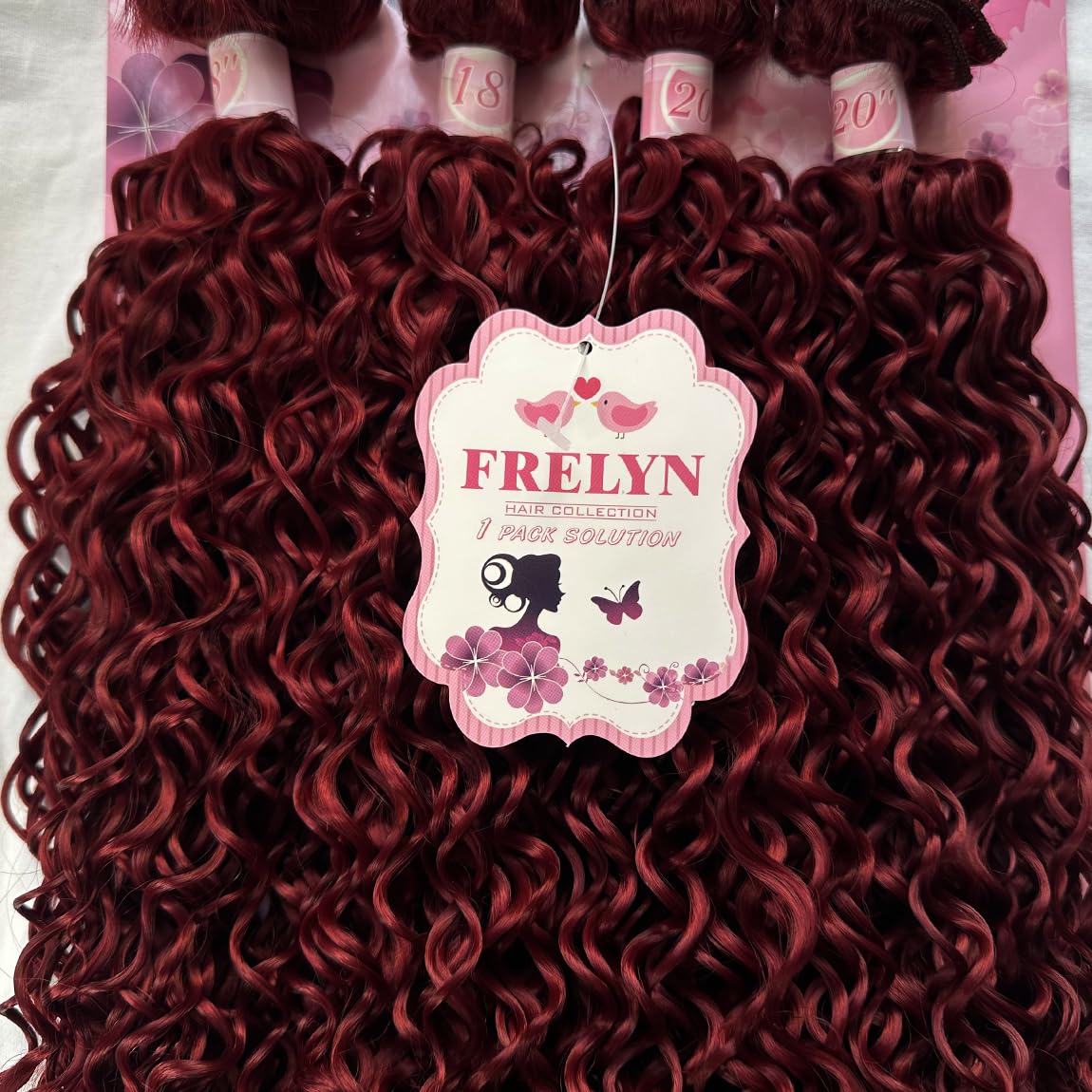 FRELYN burgundy kinky curly bundles ideal for quick weave styling options