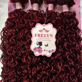 FRELYN burgundy kinky curly bundles ideal for quick weave styling options