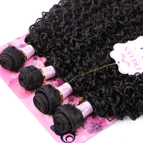 Frelyn Kinky Curly Bundles color 2# blends naturally with real hair
