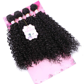 Frelyn Kinky Curly Bundles four bundles ready for full head sew-in