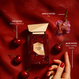 Cap closeup of French Avenue Chaos Extrait EDP 100ml, showcasing luxury detailing