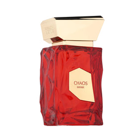 Warm wooden color theme of French Avenue Chaos Extrait EDP 100ml packaging