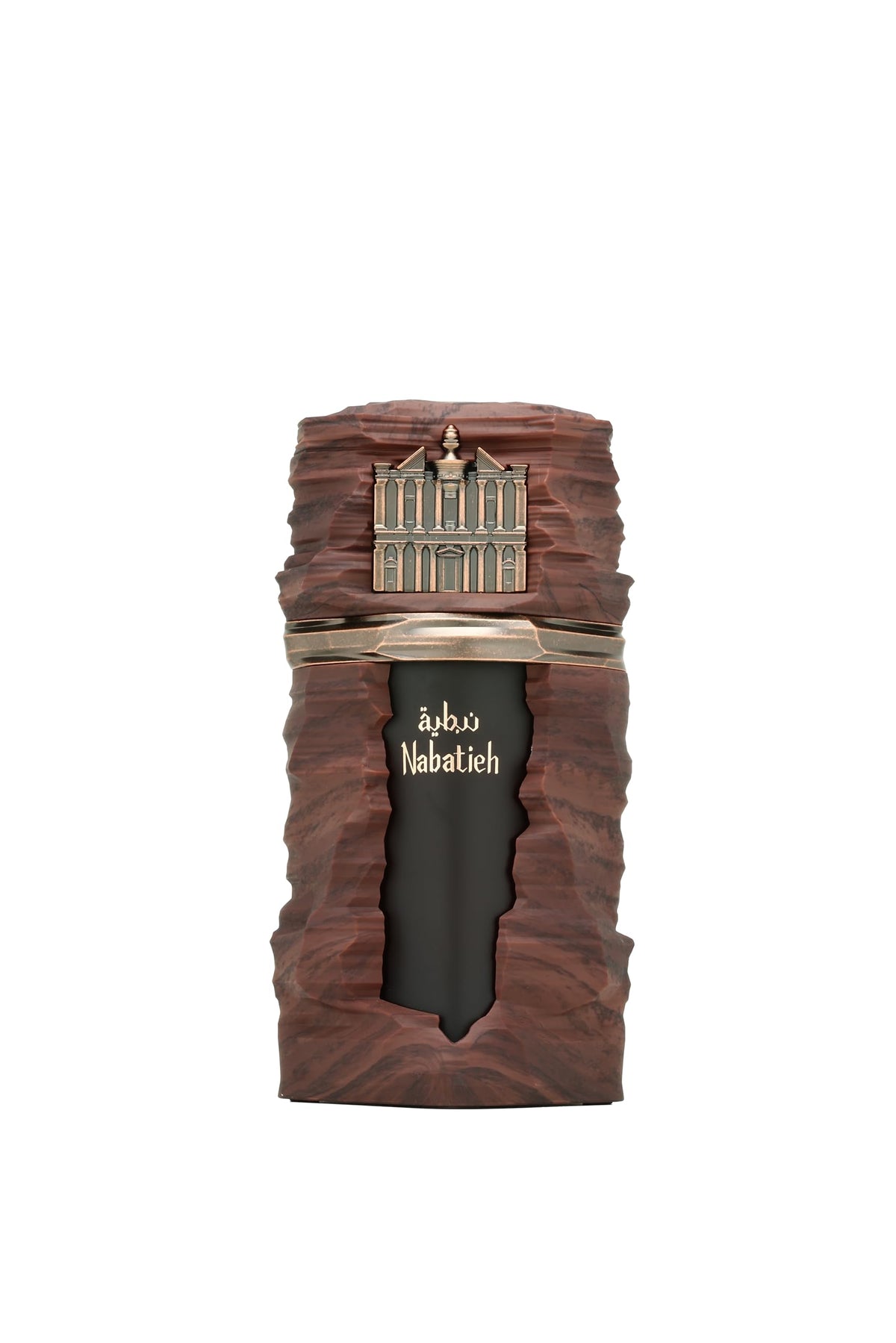 French Avenue Nabatiah bottle close-up highlighting cardamom and almond top notes for a welcoming scent.
