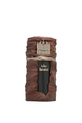 Heart notes scene shows coffee and vanilla blending in French Avenue Nabatiah perfume.